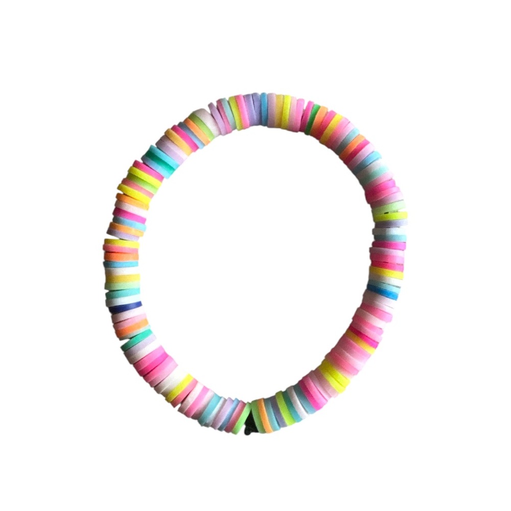 3 FOR $10 HANDCRAFTED Clay Beaded Stretch Colourful Bracelet
